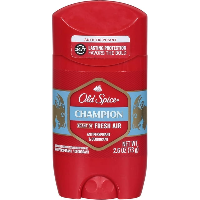 Old Spice Champion Scent of Fresh Air Antiperspirant Deodorant for Men, 2.6 Oz