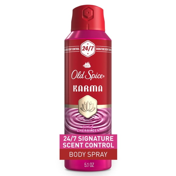 Old Spice Red Collection Body Spray for Men, Karma Scent, 5.1oz
