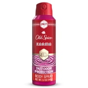 Old Spice Deodorant Body Spray for Men, Aluminum Free, Karma, 24/7 Odor Protection, 5.1 oz