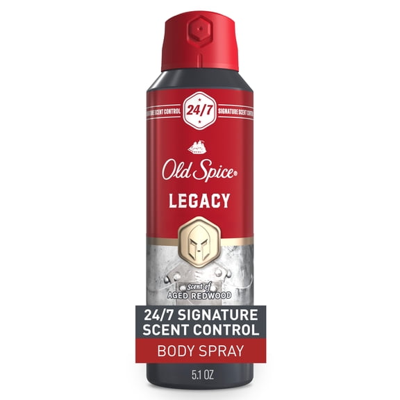 Old Spice Red Collection Body Spray for Men, Legacy Scent, 5.1oz