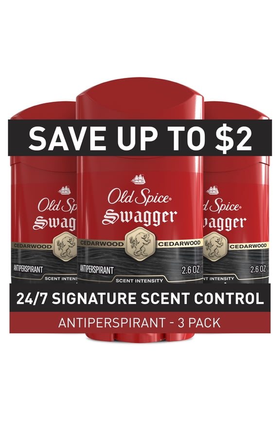 Red Collection Invisible Solid Antiperspirant for Men, Swagger Scent, 2.6oz