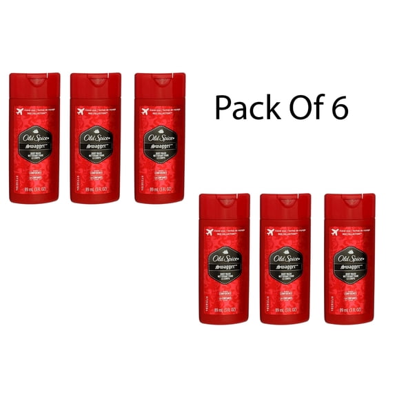 Old Spice Red Zone Swagger Body Wash, Scent of Confidence, 3 fl oz (Pack Of 6)