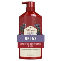 Old Spice Relax 2 in 1 Shampoo Conditioner, All Hair Types, Lavender, 21.9 fl oz