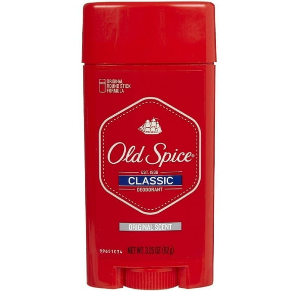 Old Spice Round Deo Stick Formula, Classic Original Scent, 3.25 oz, 7-Pack