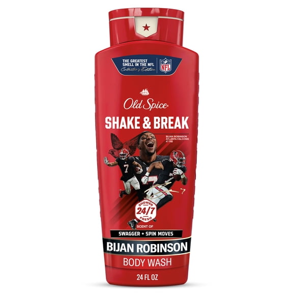 Old Spice Men's Body Wash, NFL Collection, Bijan Robinson, Scent of Swagger + Spin Moves, 24/7 Shower Fresh, 24 fl oz