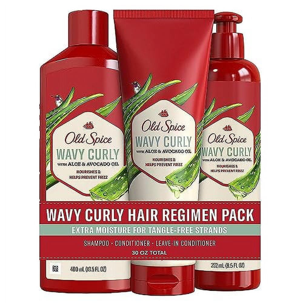 Old Spice Shampoo, Conditioner and Leavein Conditioner Set for Men