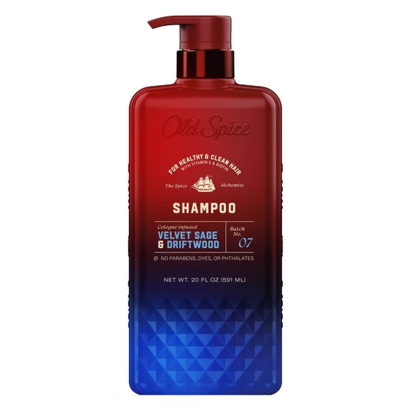 Old Spice Shampoo: The Spice Alchemist, Cologne-Infused Velvet Sage & Driftwood, No Parabens or Phthalates, 21.9 fl oz