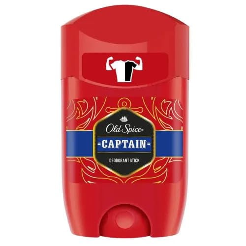 Old Spice Stick Deodorant Captain 50 ml / 1.7 Oz (Pack of 6)
