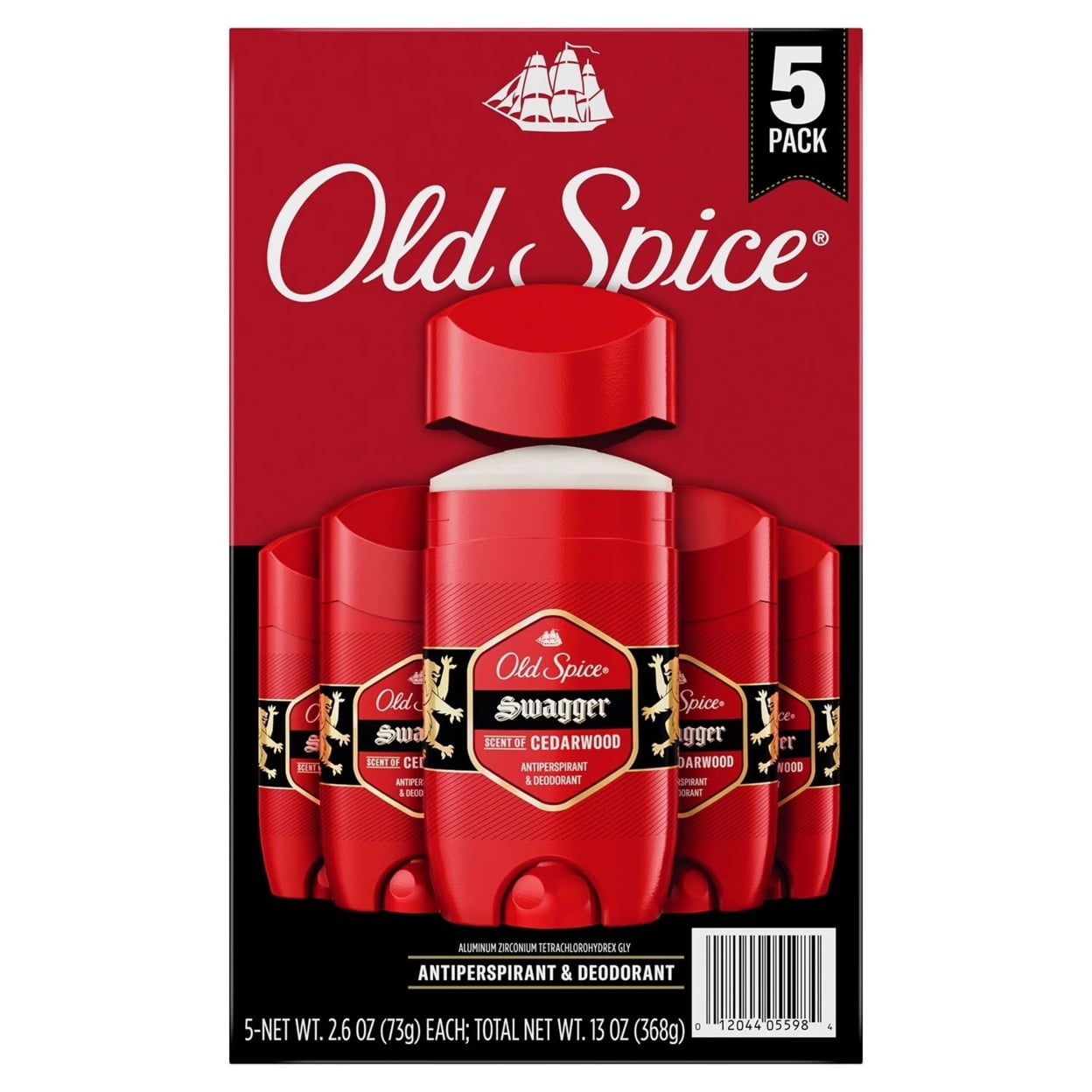 Old Spice Swagger Men s Antiperspirant and Deodorant Cedarwood Scent 2.6 Ounce Pack of 5 Walmart