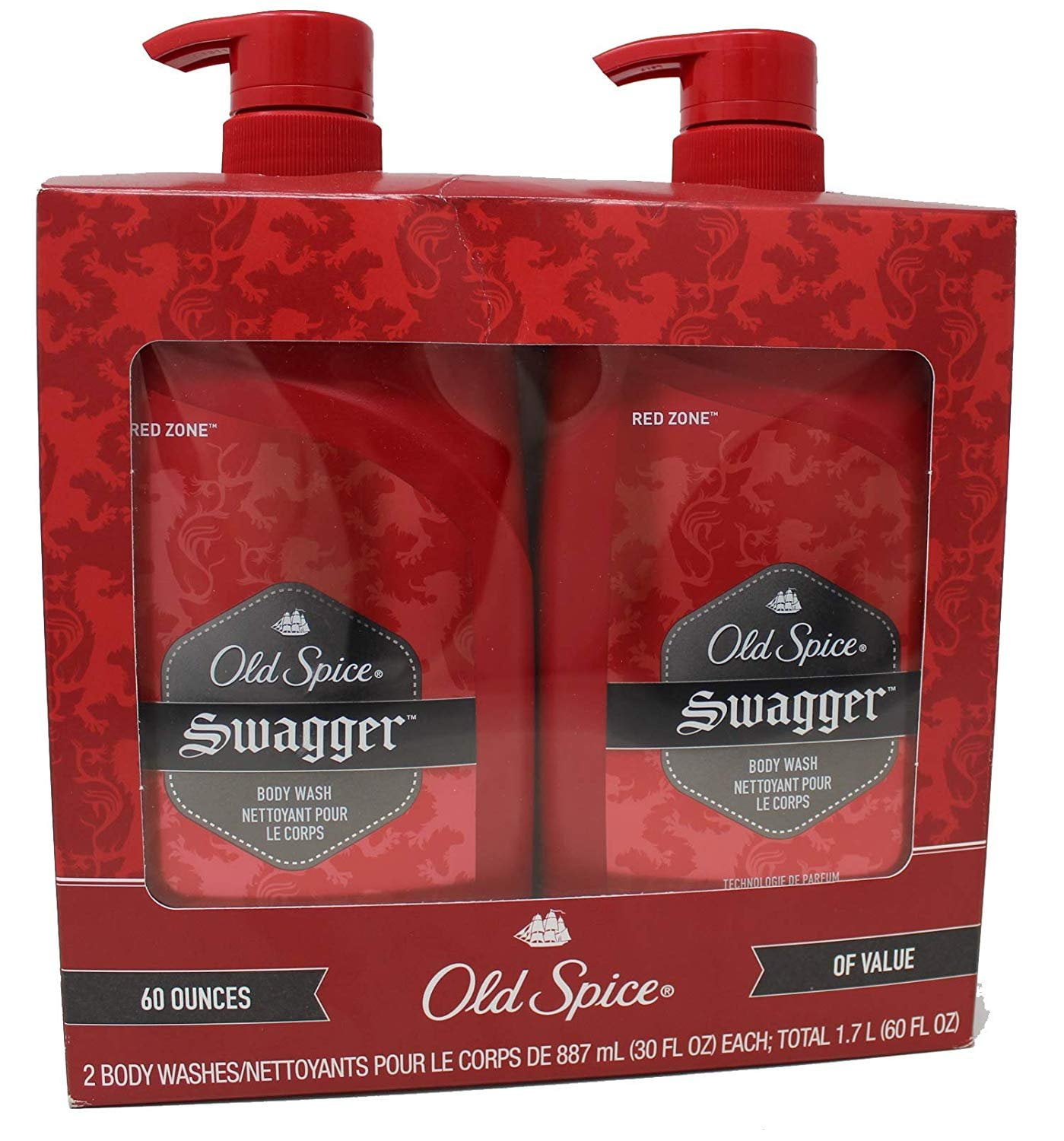 Old Spice Swagger Body Wash Red Zone, Value Pack of 230 Ounce