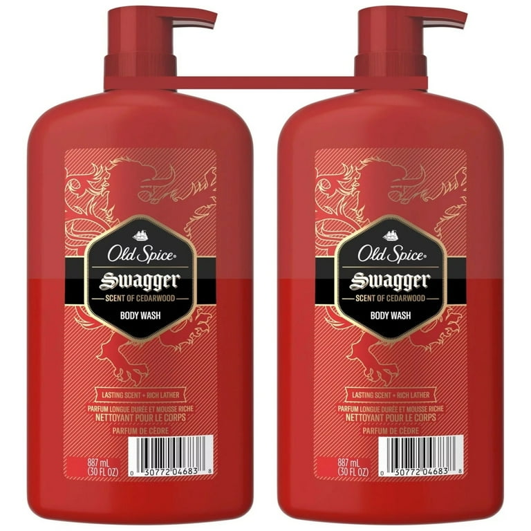 Old Spice Swagger Body Wash for Men, Cedarwood Scent, 30 Fl Oz