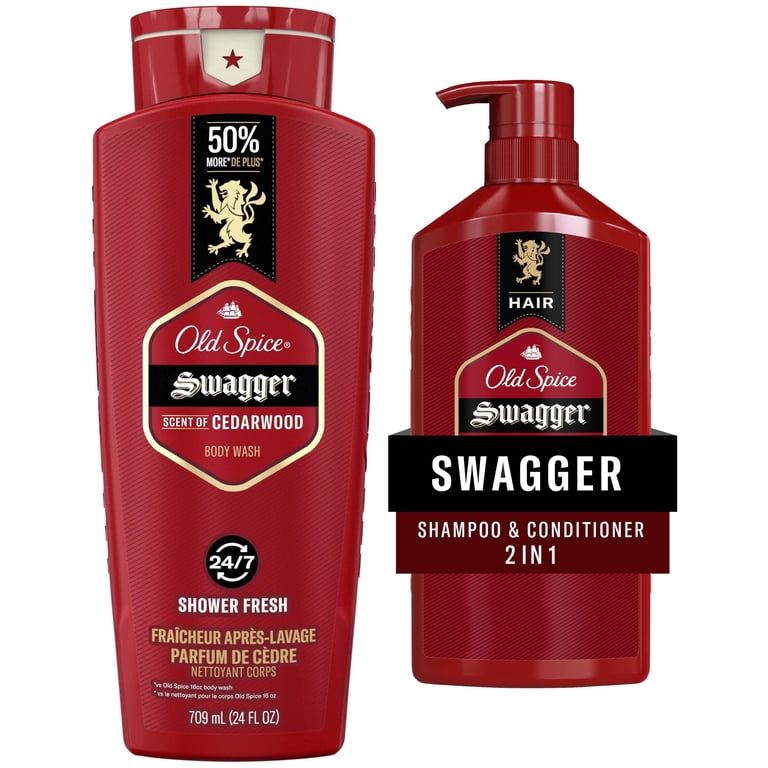 Old Spice Swagger Mens Body Wash, Shampoo and Conditioner Bundle