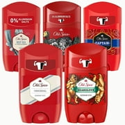 Old Spice Variety Deodorant for Men 5 Pack, Aluminum Free Invisible Solid Deodorant Stick in Assorted Scents, Original, Captain, Deep Sea, Wolfthorn and Bearglove, 1.69 oz. Each