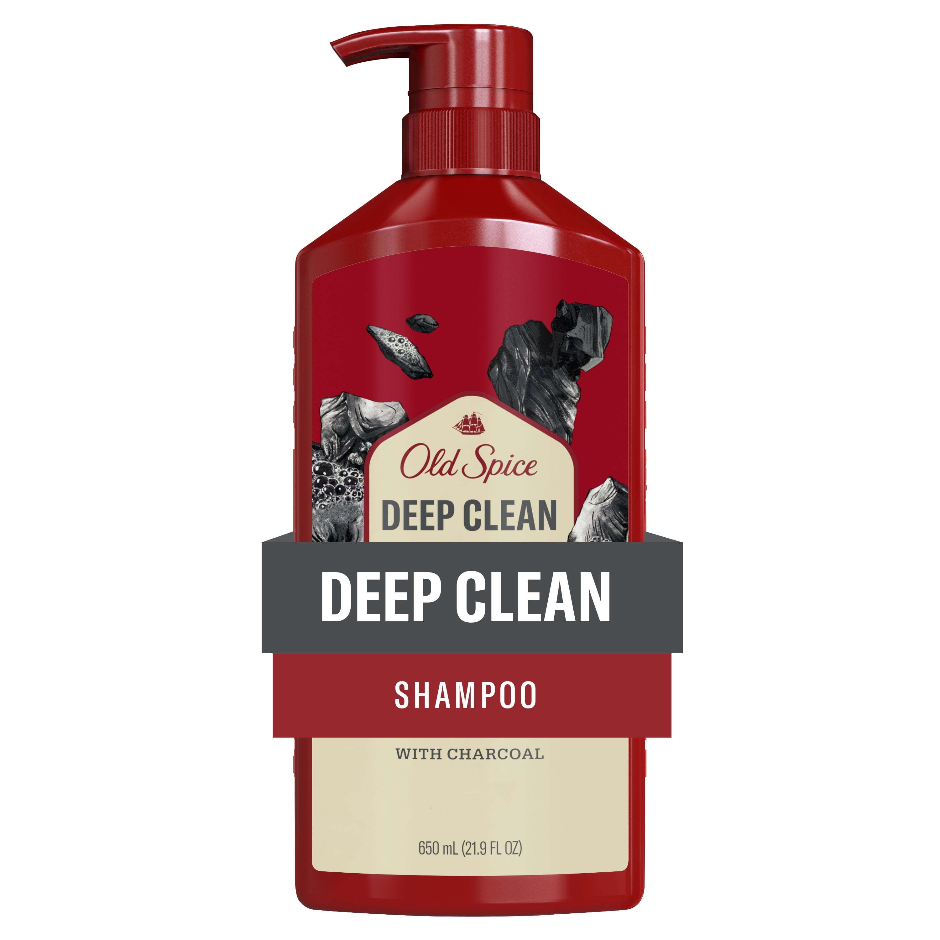 Old Spice Volcano Charcoal Shampoo for Men, All Hair Types, 21.9 fl oz