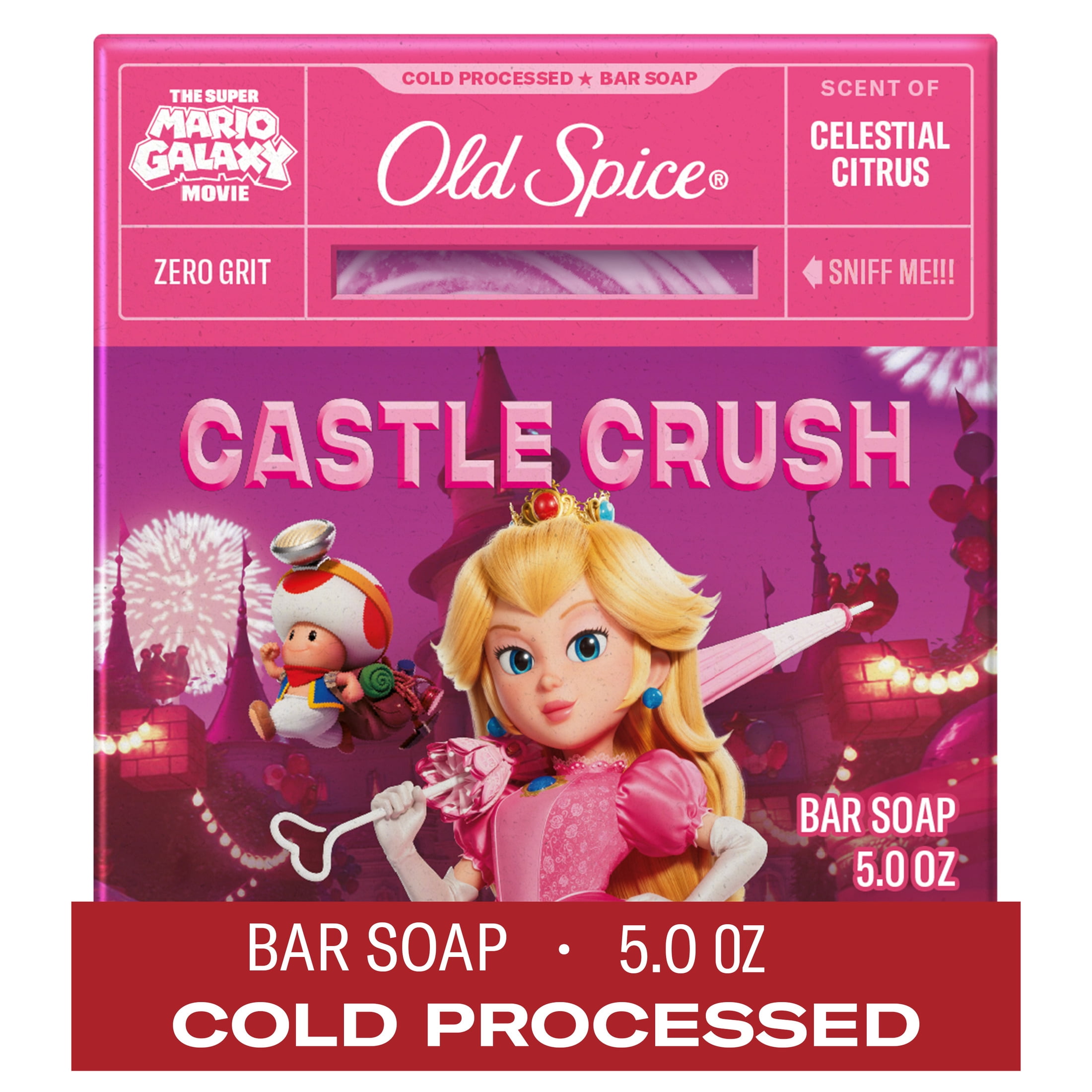 Old Spice Men's Cold Processed Bar Soap, Castle Crush, Old Spice x The Super Mario Galaxy Movie, 5 oz