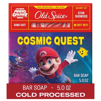 Old Spice Men's Cold Processed Bar Soap, Cosmic Quest, Old Spice x The Super Mario Galaxy Movie, 5 oz