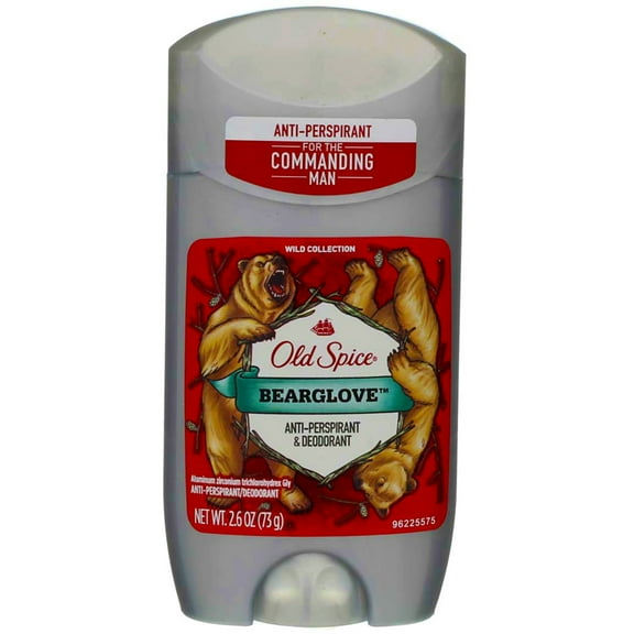 Old Spice Wild Collection Bearglove Antiperspirant Deodorant Invisible Solid, 2.6 oz (6 pack) (Bundle)