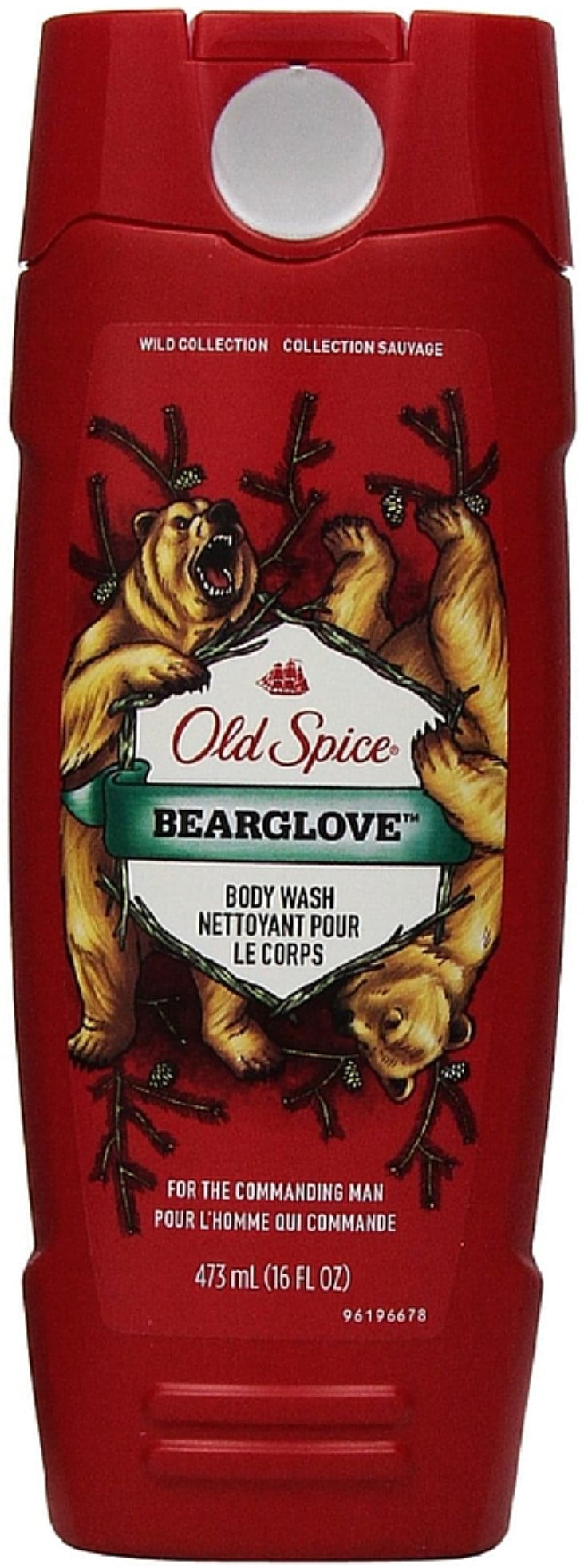 Old Spice Wild Collection Bodywash, Bearglove 16 oz (Pack of 4)
