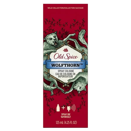 Old Spice Wild Collection Men's Cologne Spray, Wolfthorn 4.25 Fl Oz
