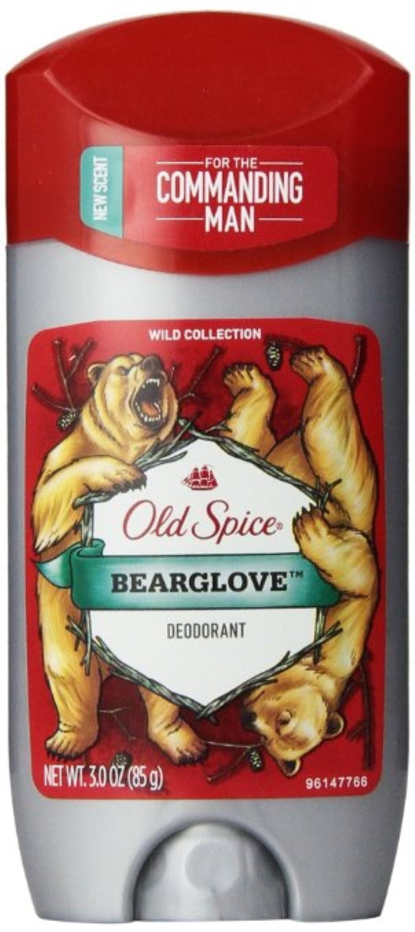 Old Spice Wild Collection Men's Deodorant, Bearglove 3 oz (Pack of 3)