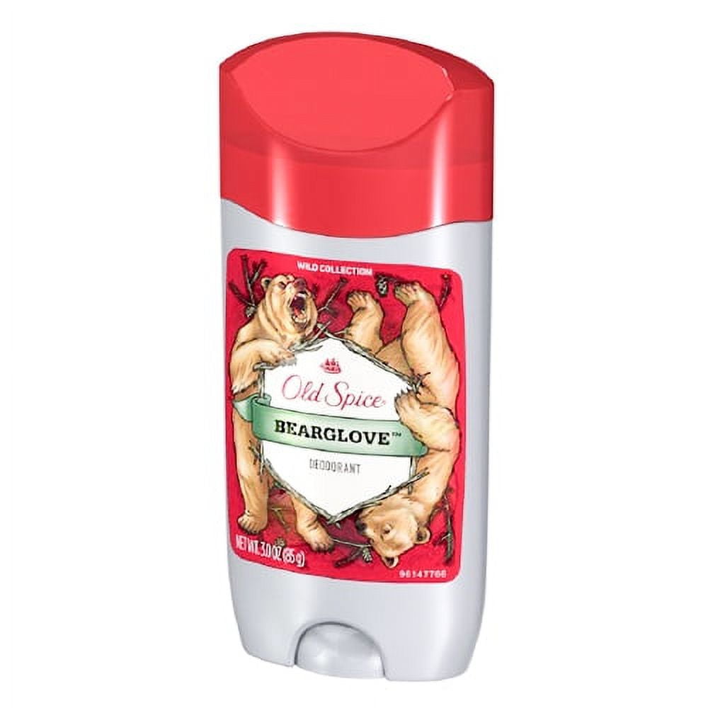Old Spice Wild Collection Mens Deodorant, Bearglove - 3 Oz , 3 Pack