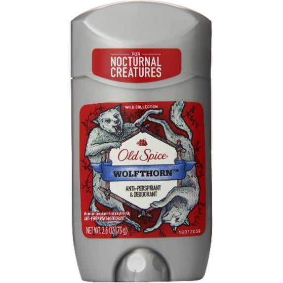 Old Spice Wild Collection Wolfthorn Scent Men's Invisible Solid Anti-Perspirant & Deodorant 2.6 oz (Pack of 2)