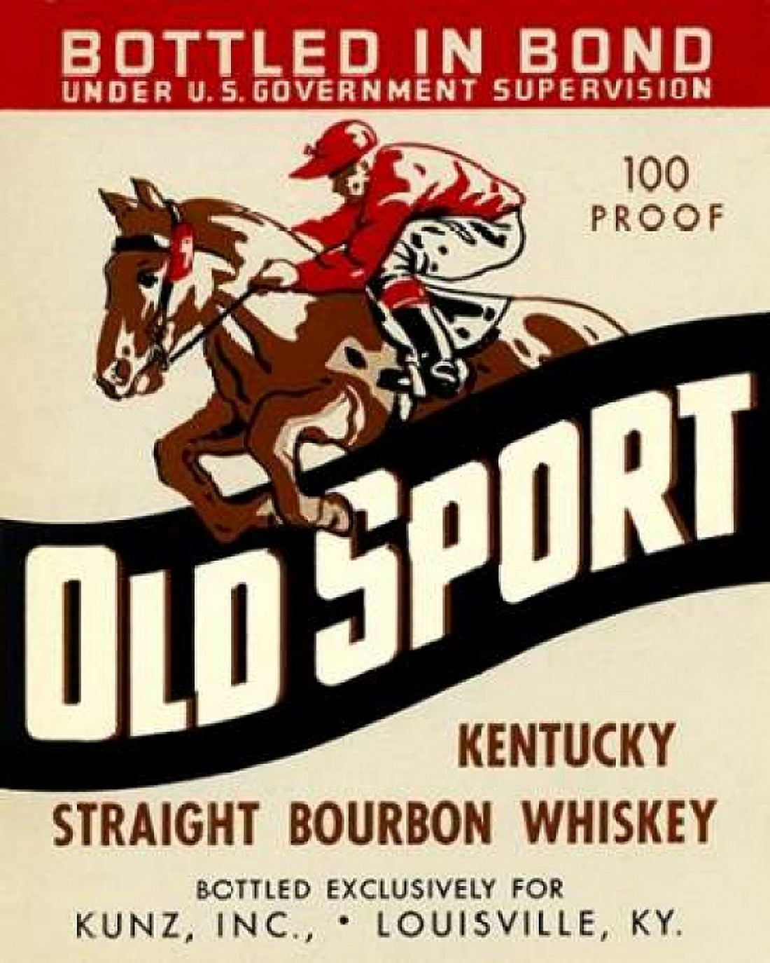 Old Sport Kentucky Straight Bourbon Whiskey Canvas Art - Vintage Booze Labels (22 x 28)