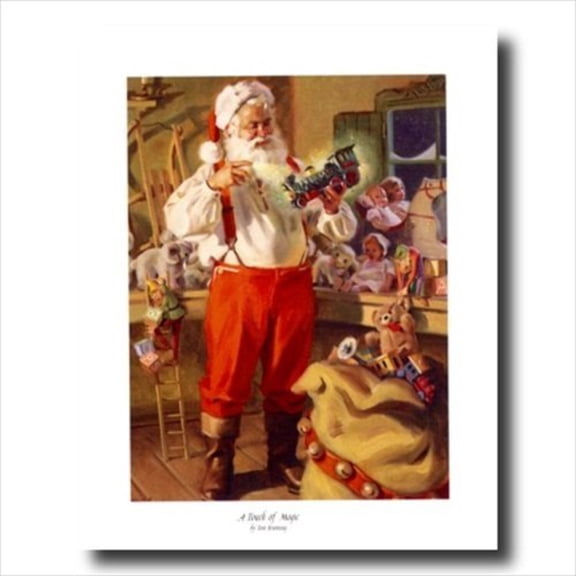 Old St Nick Santa Clause Toy Workshop Tom Browning Christmas #3 Art Print 16x20