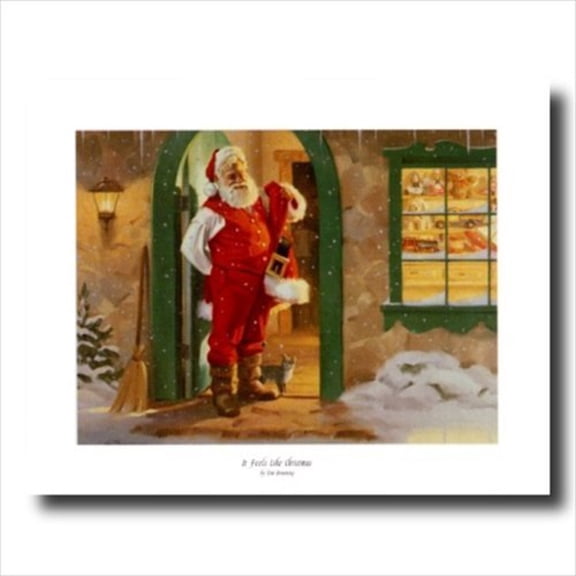 Old St Nick Santa Clause at Home Tom Browning Christmas #5 Art Print 16x20