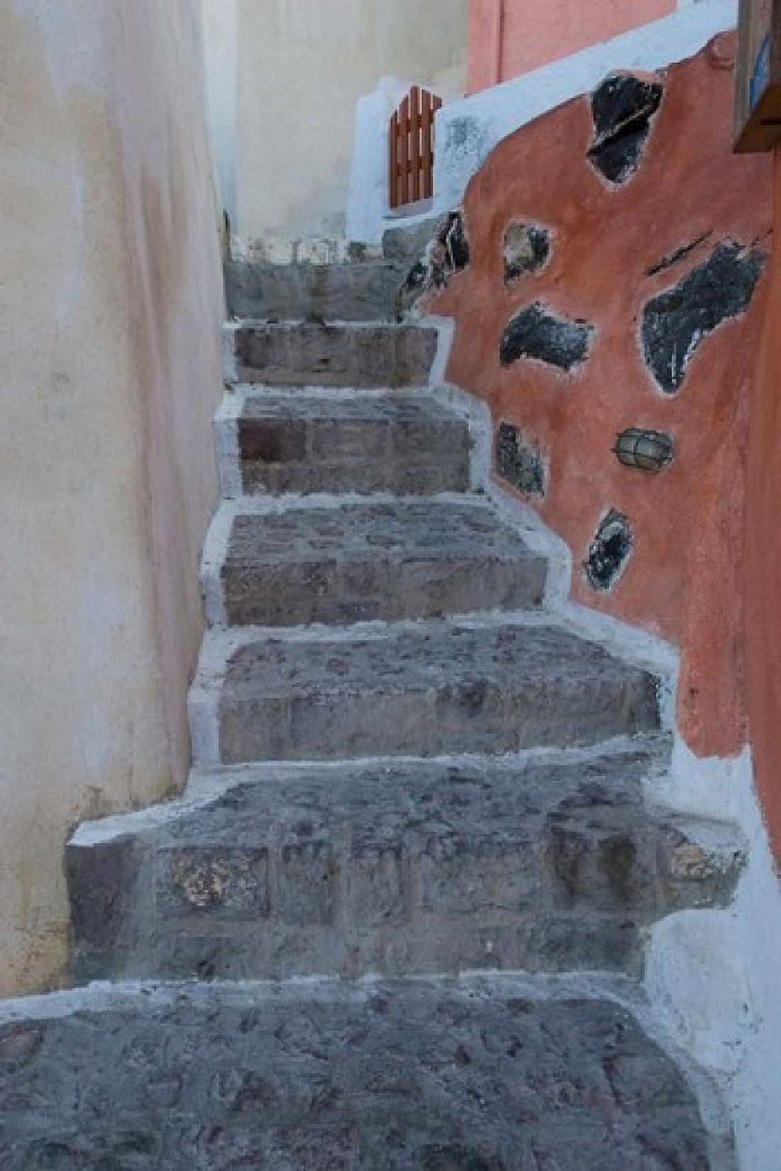 Old Stairway Oia Santorini Greece Canvas Art - Darrell Gulin DanitaDelimont (11 x 17)