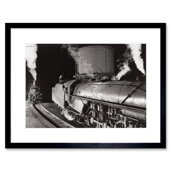 Old Steam Train Engines Virginia USA Framed Wall Art Print