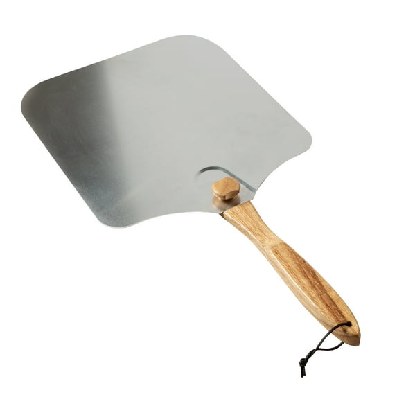 Old Stone Aluminum Pizza Peel with Folding Wood Handle (16 In. x 14 In.)