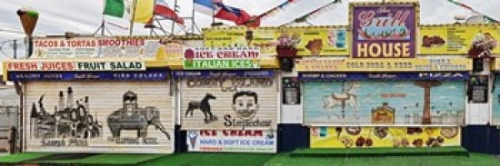 Old Store Front along Riegelmann Boardwalk Long Island Coney Island New York City New York State USA Canvas Art - Panoramic Images (36 x 12)