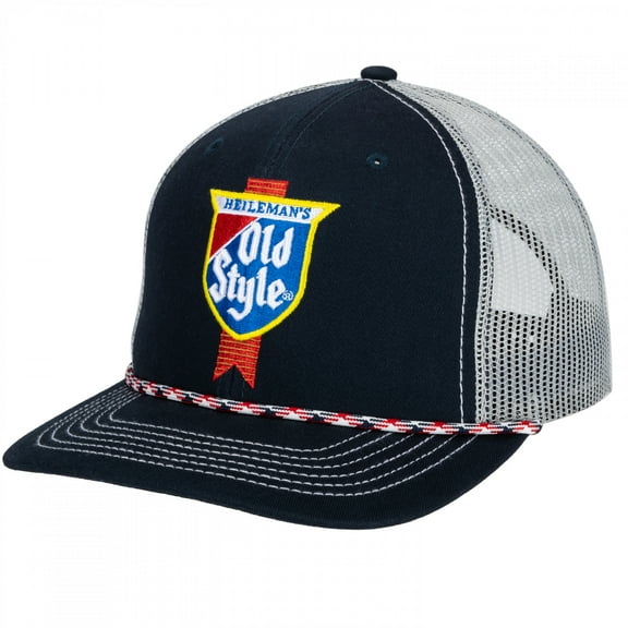 Old Style 883536 G. Heilemans Old Style White & Blue Logo Patch Rope Hat
