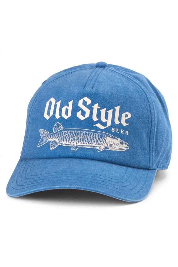 Beer with Fish Blue Walker Adjustable Hat