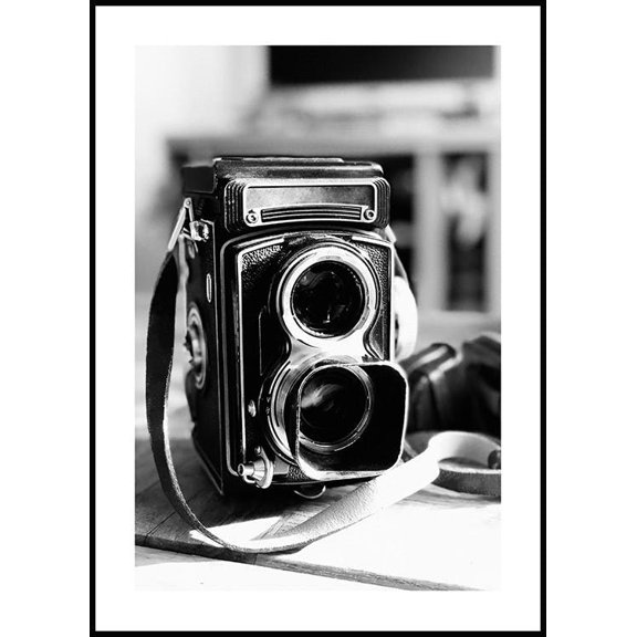 Old Style Camera Poster Wall Art, Modern Wall Decor For Living Room Bedroom, 8x12 UNFRAMED