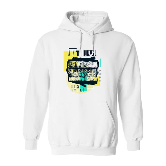 Old Style Design Hoodie Men -Image by Shutterstock, Male x-Large
