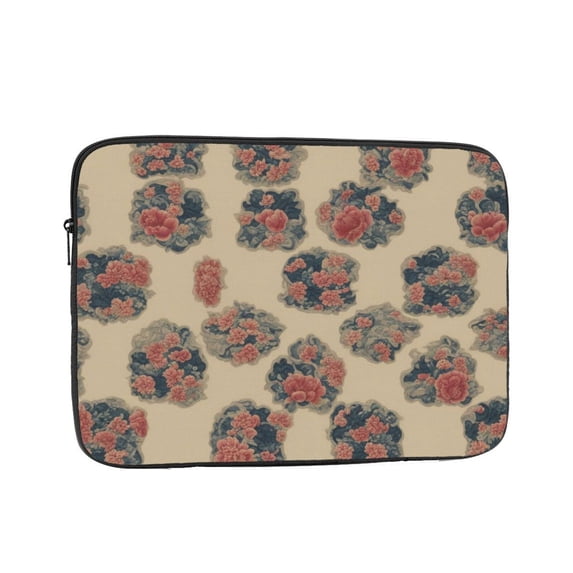 Old Style Flower Laptop Sleeve Bag Compatible With MacBook Air / Pro iPad MateBook Tablet Surface HP Lenovo Dell ASUS Acer Laptop Computer Protective Size: 17 inch