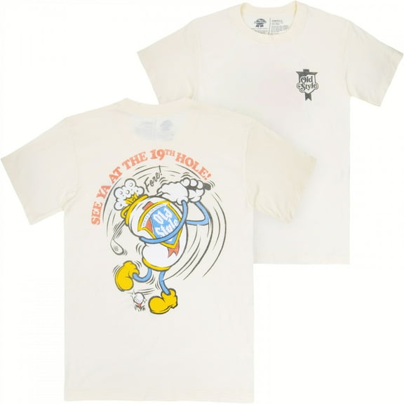 Old Style Golf See Ya at The 19th Hole Front and Back Print T-Shirt-Large