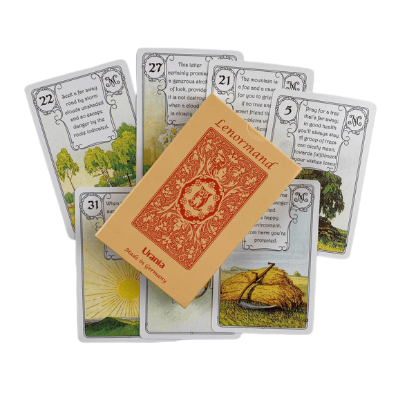 Old Style Lenormand Fortune-Telling Oracle Cards Tarot Divination Deck English Vision Edition Board Playing Game For Party