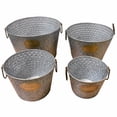 thumbnail image 1 of Benzara Old-Style Metal tub With Handle, Copper, Set Of 4, 1 of 2