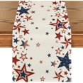 thumbnail image 1 of Old Style Stars American Flag 4th of July Table Runner, Memorial Day Kitchen Dining Table Decoration for Home Party Decor 13x48 Inch, 1 of 6