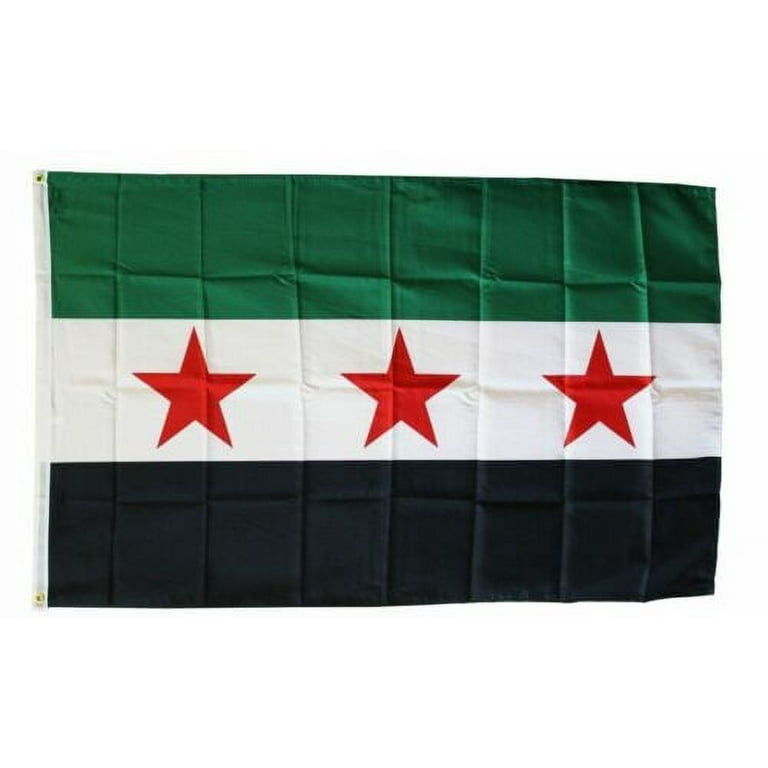 AZ FLAG - Free Syrian Army Flag - 3x5 Ft - 100D Polyester Army of Syria  Banner With Two Metal Grommets - Fade Resistant - Vivid Colors - 3' x 5'  Feet