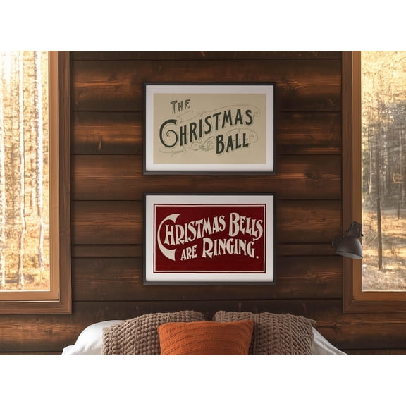 Old Time Art Retro Theme Seasonal Kitchen Wall Art Festive Decor Set 2 Stretched Canvas 16x24