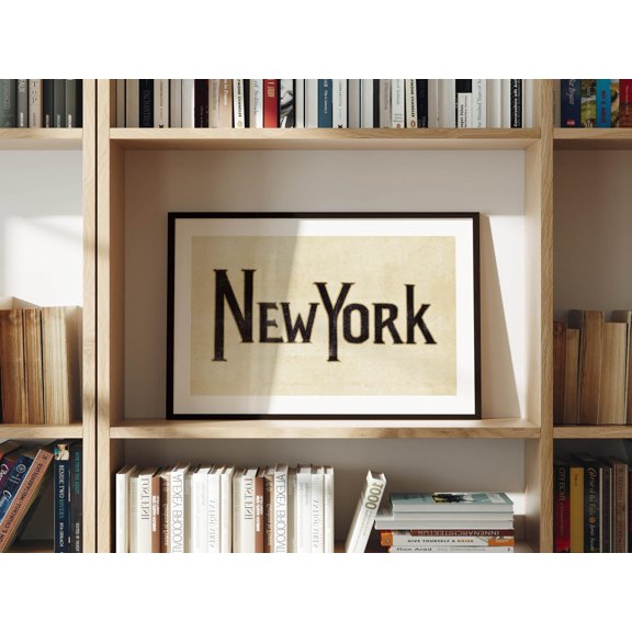 Old Time New York Poster Retro Ny Poster Empire State Travel Wall Art , Poster Print Only