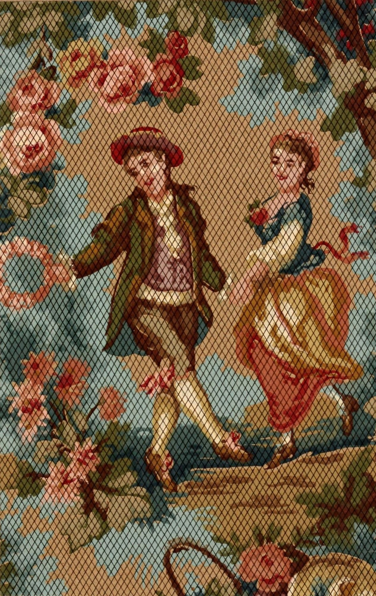 Old Time Wall Papers 1905-2 Canvas Art - (18 x 24)