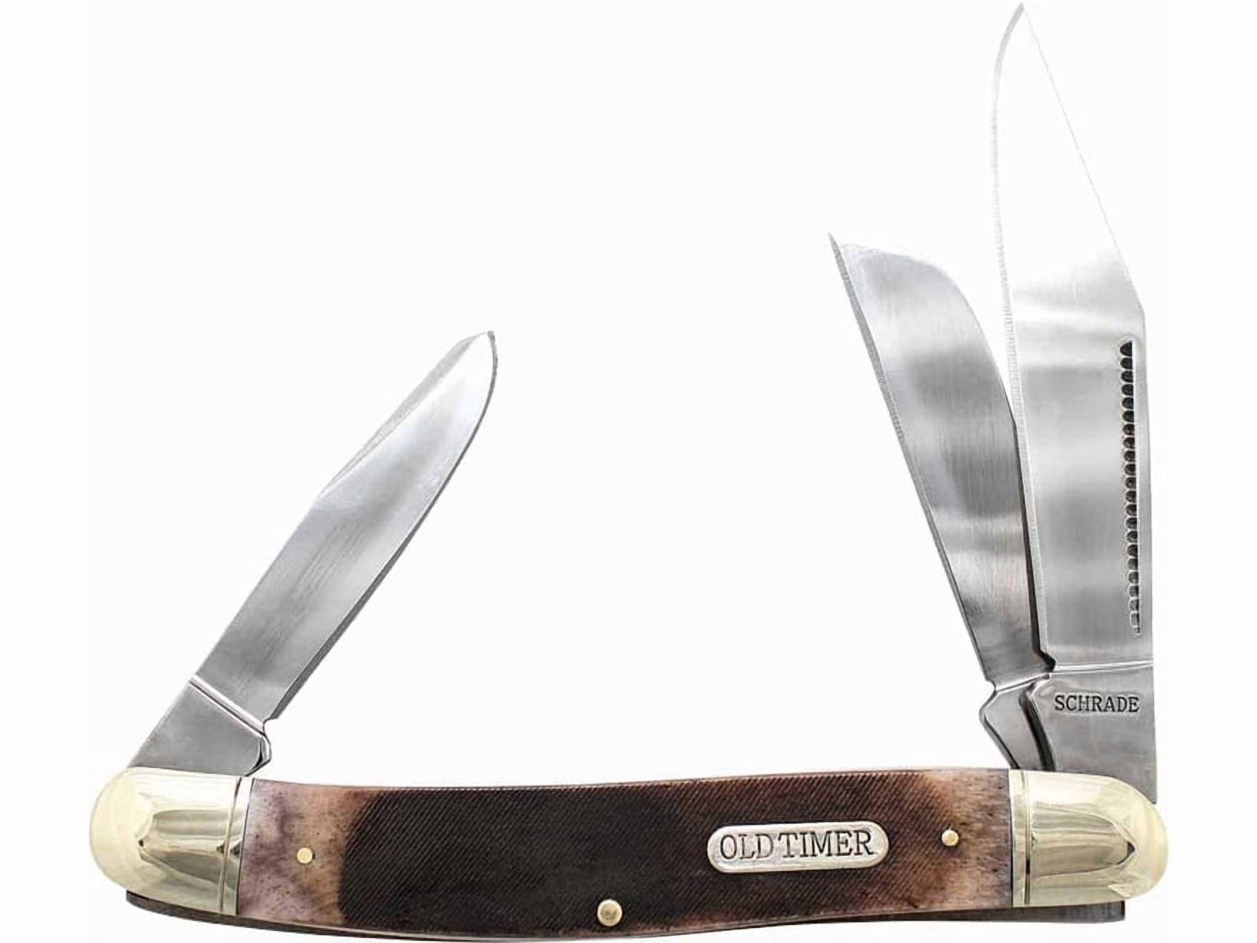 Old Timer Genuine Bone Lumberjack Pocket Knife 3.42