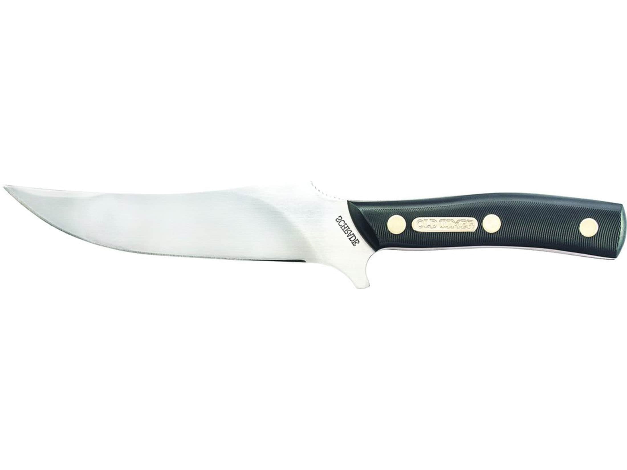 Old Timer Deerslayer Fixed Blade Knife 5.6" Clip Point 7Cr17MoV Polished Blade Polymer Handle Brown