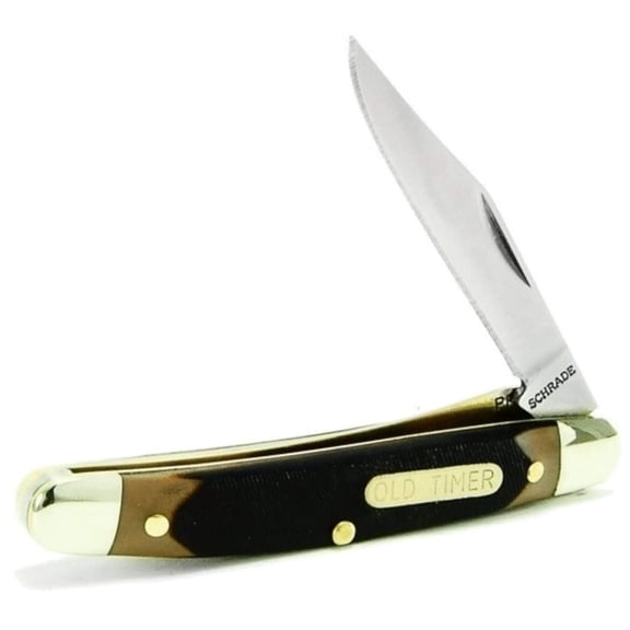 Old Timer Knife Gunstock Trppr 1-blade 3.1" S/s Delrin