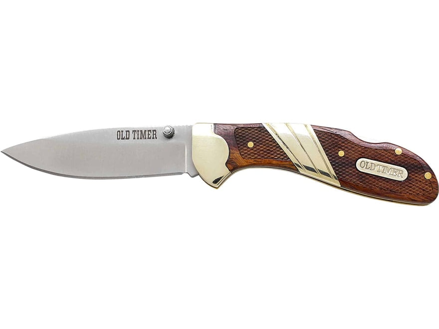 31OT Medium Lockback 6.5in High Carbon S.S. Folding Pocket Knife with 2.9in Drop Point Blade and Wood Handle for Hunting, Whittling, Carving, Camping, EDC, and Outdoors